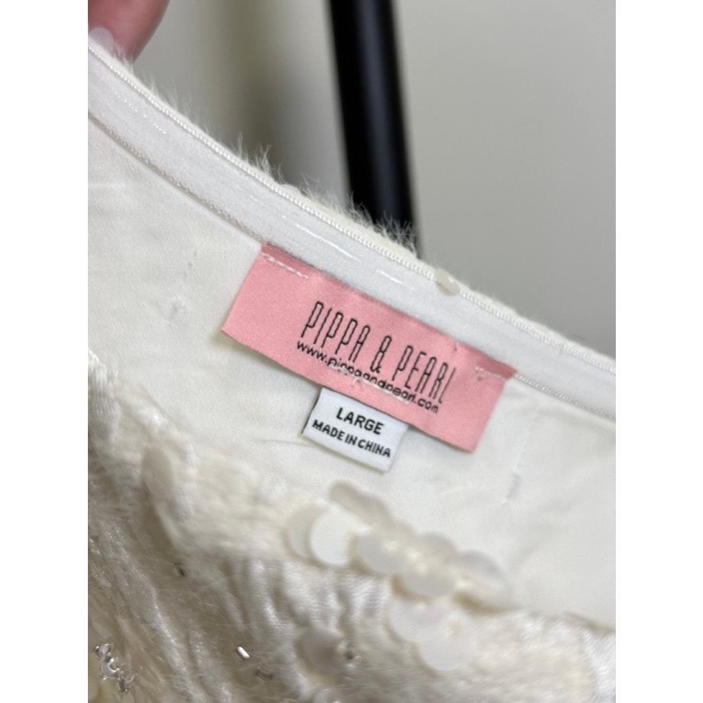 Pippa & Pearl Take Me To The Altar Bridal Beaded Mini Dress Nwt Large — image 5 of 8